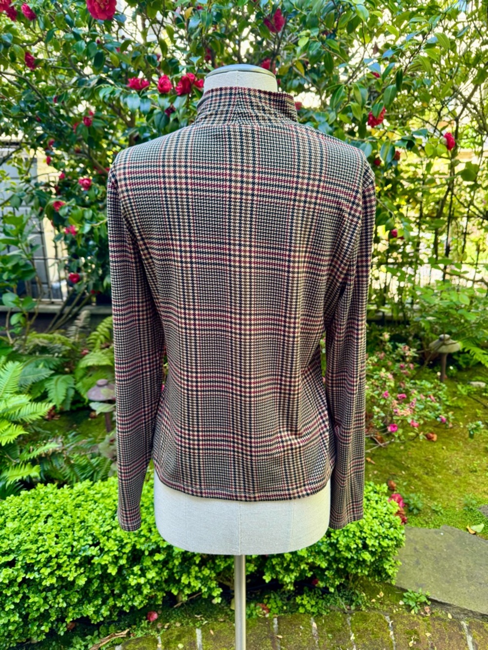 NWOT Veronica Beard Nate Houndstooth Top Sz M - Picture 3 of 10